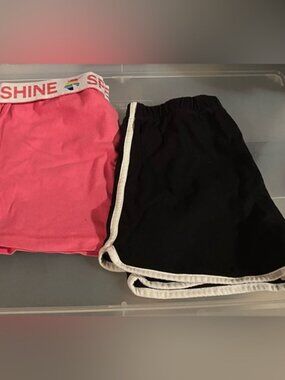 Kids Pink and Black Shorts Set